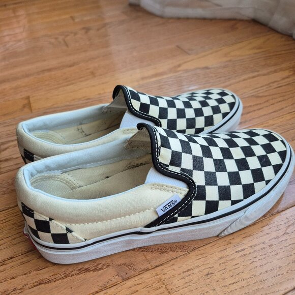 Vans Slip-On Checkerboard Skate Shoe Black/White W6.5/M5 - Picture 1 of 11